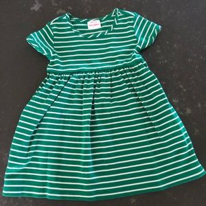 Hanna Anderson size 4 green stripe dress